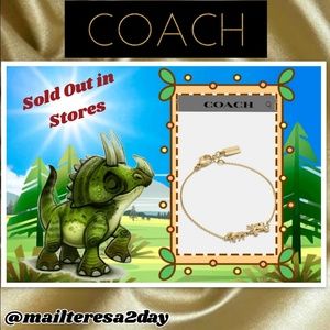 COACH 💝Demi-Fine Horse & Carriage Chain Bracelet